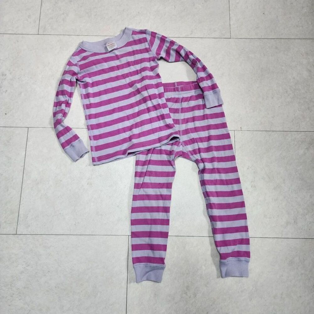 Striped Long John Pajama Set Berry Mix/Sweet Lavender